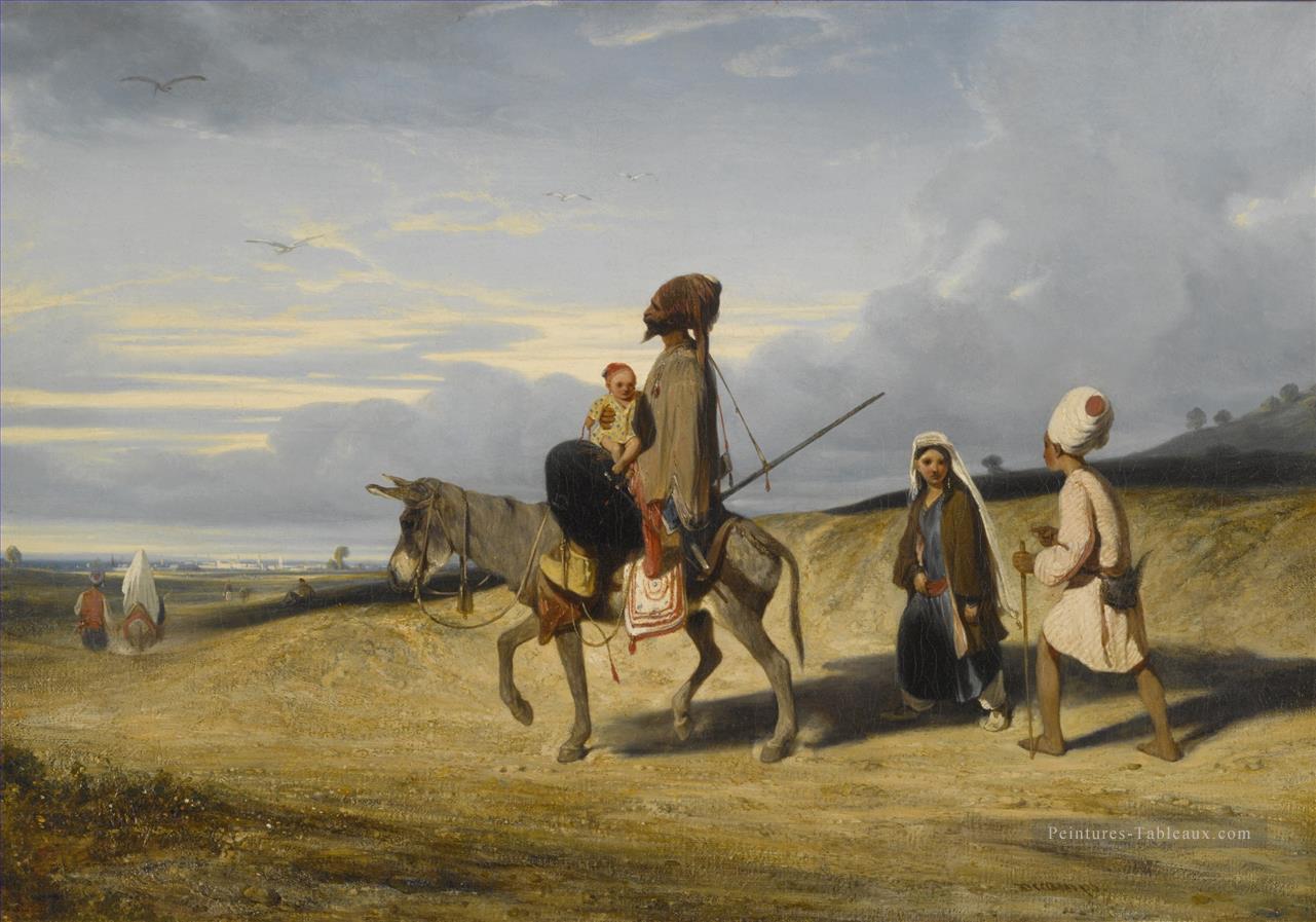 Un PASSAGE du désert Alexandre Gabriel Decamps orientaliste Peintures à l'huile